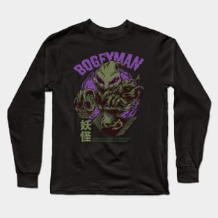 Creepy Horror Bogeyman Monster Vintage Scary Comic Long Sleeve T-Shirt